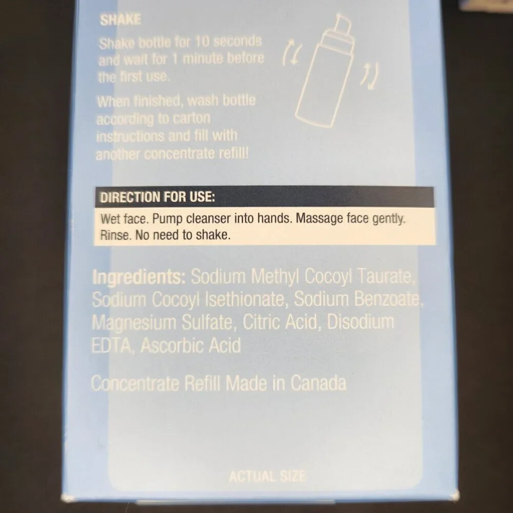 Neutrogena Reusable Gentle Foaming Facial Cleanser Bottle + Concentrate Refill